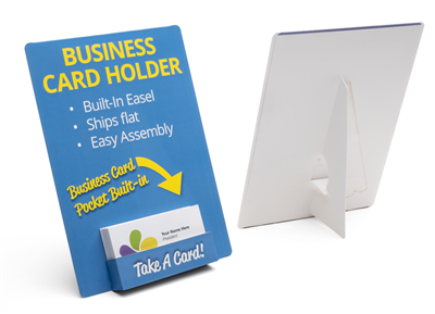 Easel Display with Business Card Holder
