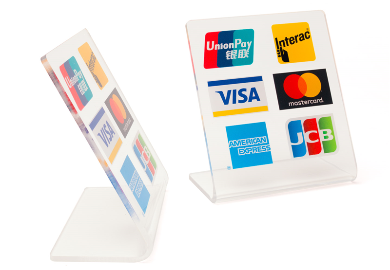 Acrylic and Sintra Table Tent Displays