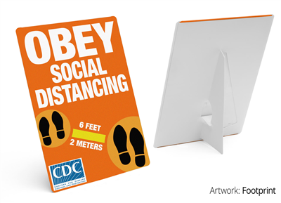 Social Distancing Counter Cards