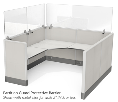Plexiglass Cubicle Guard Protective Barrier