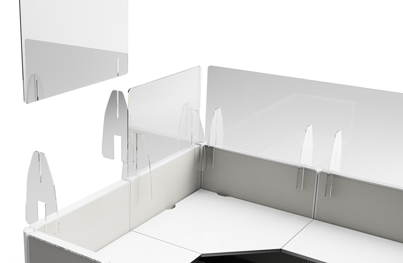 Plexiglass Cubicle Guard Protective Barrier