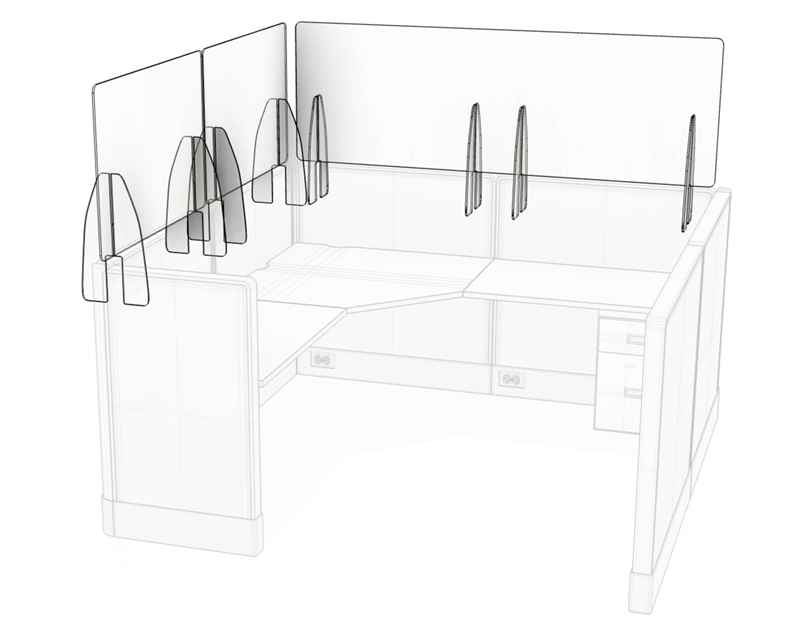 Plexiglass Cubicle Guard Protective Barrier