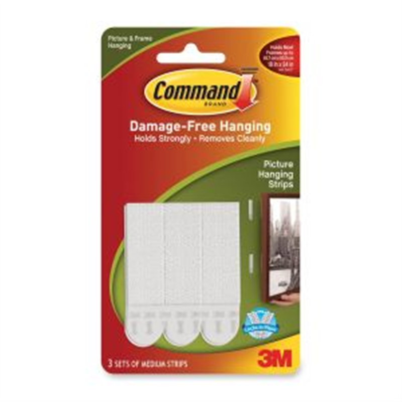 New HEAVY DUTY COMMAND PICTURE HANGING STRIPS DOUBLE SIDED MOUNTING STRIPS WHITE 