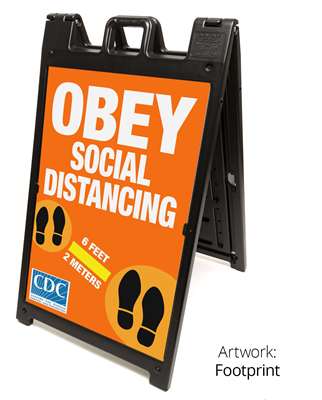 Social Distancing A-Frame Signs
