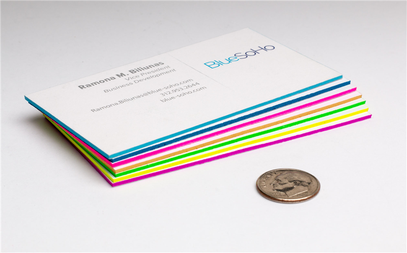 Thick sales business cards