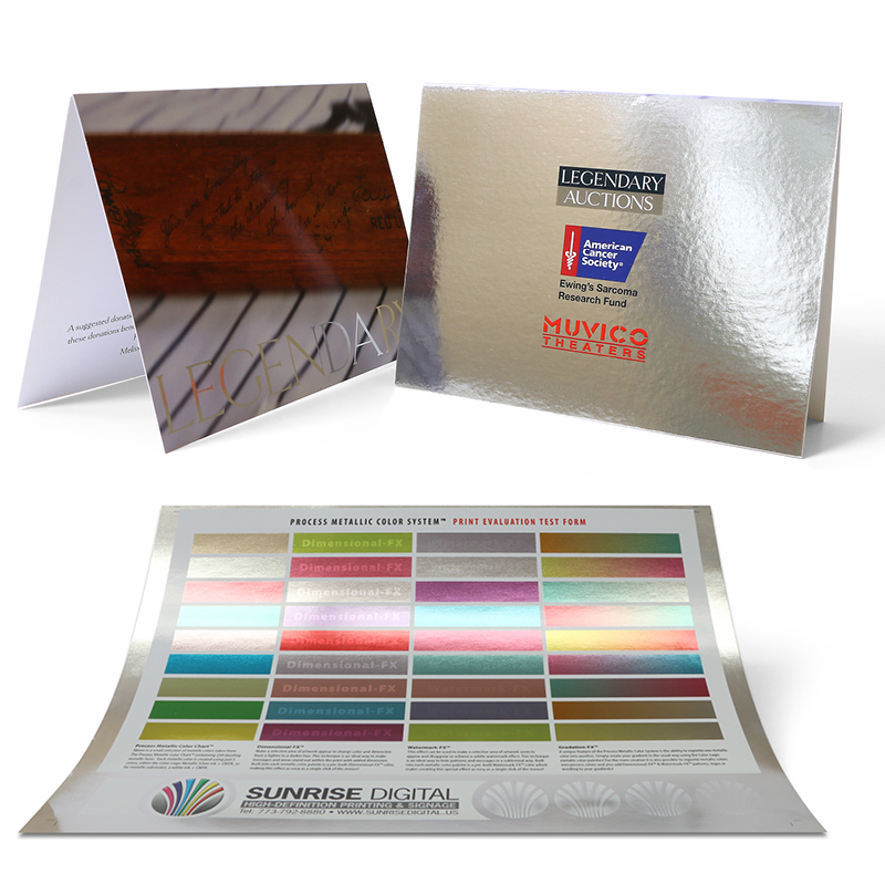 Custom Printed Color Metallic Foil Cards