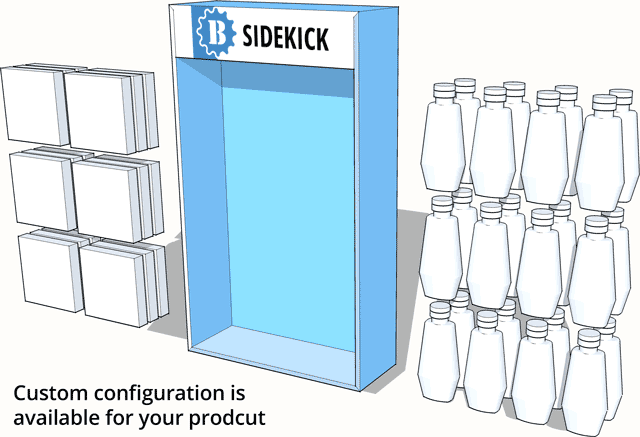 Custom Walmart Sidekick Display can be modified for your products