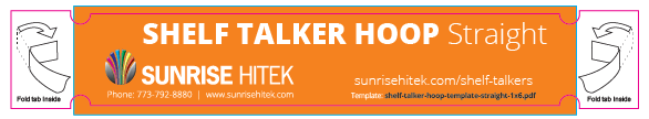 Download 1 x 6 Shelf Talker Hoop Straight Template